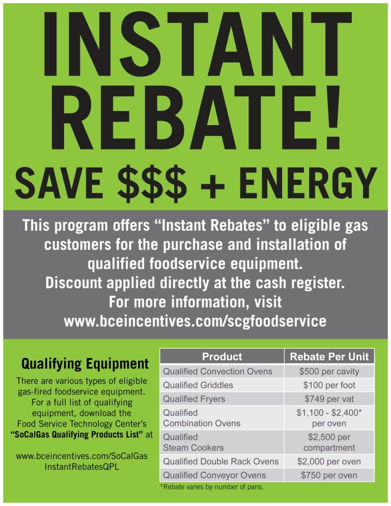 Instant rebate flyer BCE Incentives